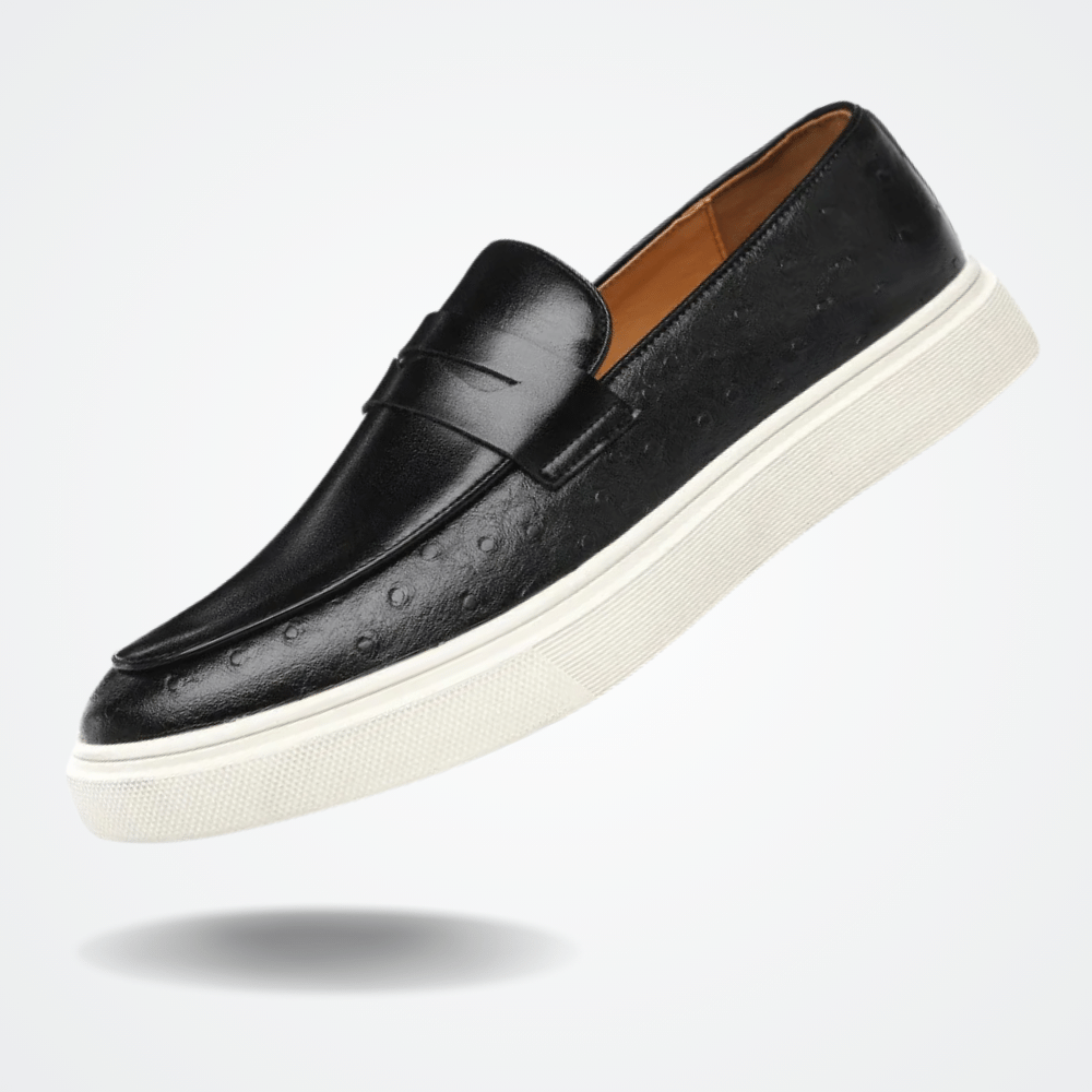 Mocassim Slip On Masculino de Couro Reine