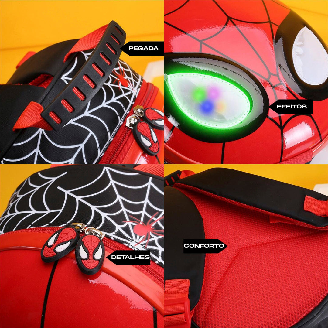 Mochila Infantil Homem Aranha 3D