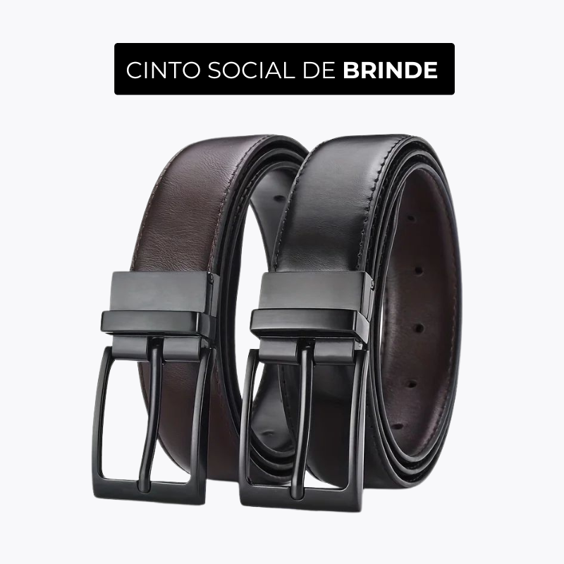 COMPRE 1 E LEVE 2 | Calça Social Clássica Alfaiataria Gentleman 2024 | Cinto Social Couro