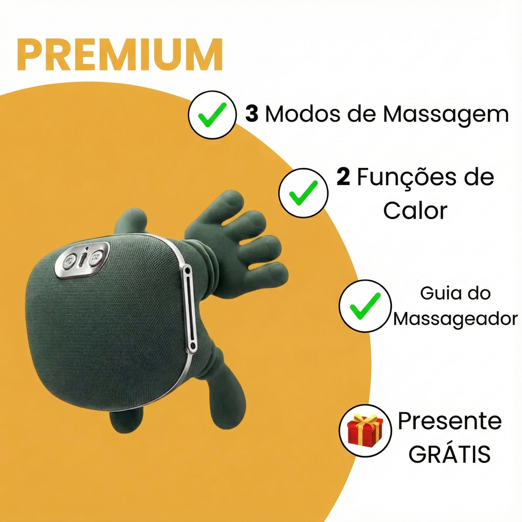 Massageador elétrico Vezzo™ para pescoço e costas com função de aquecimento.