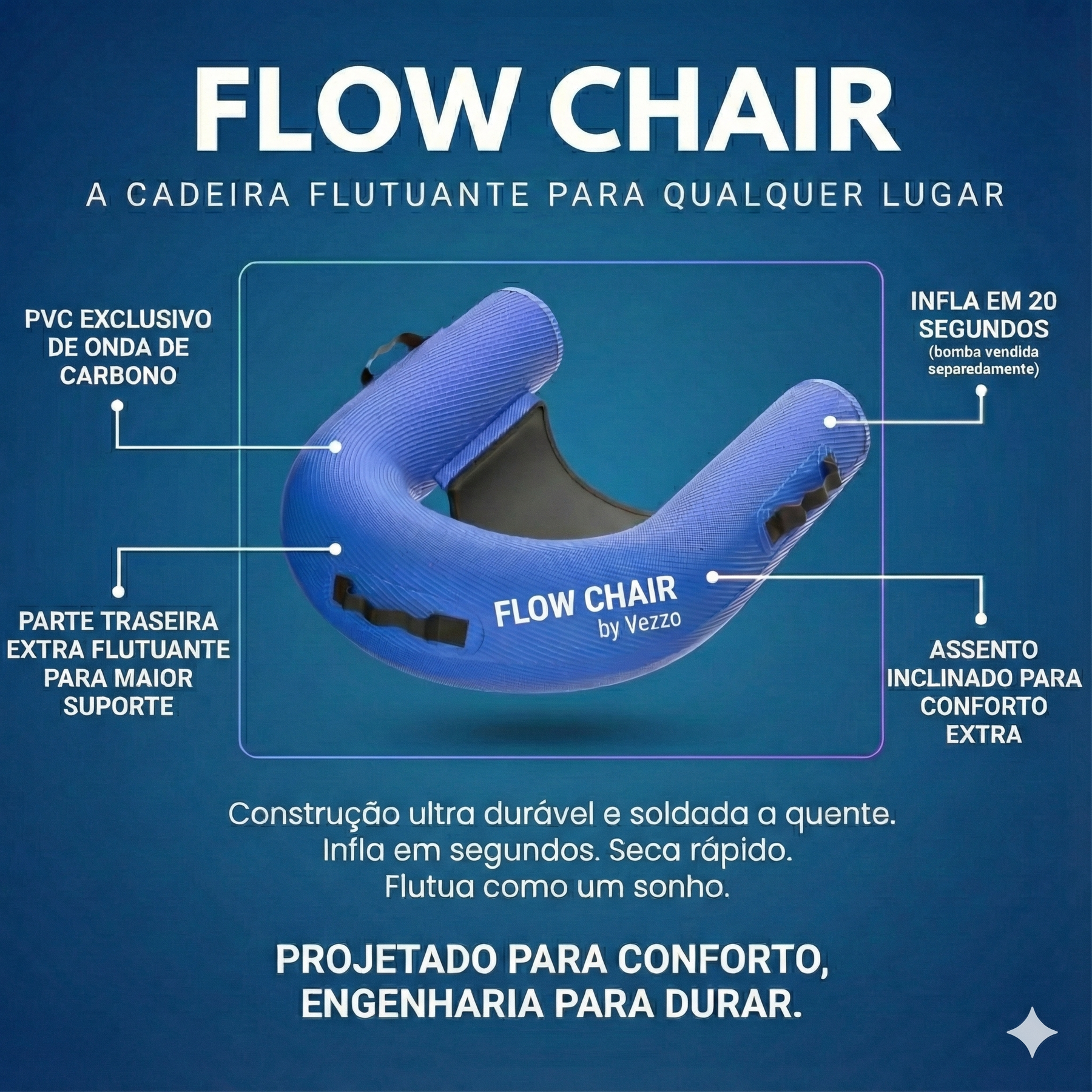 FlowChair + Bonus Suporte Para Copo