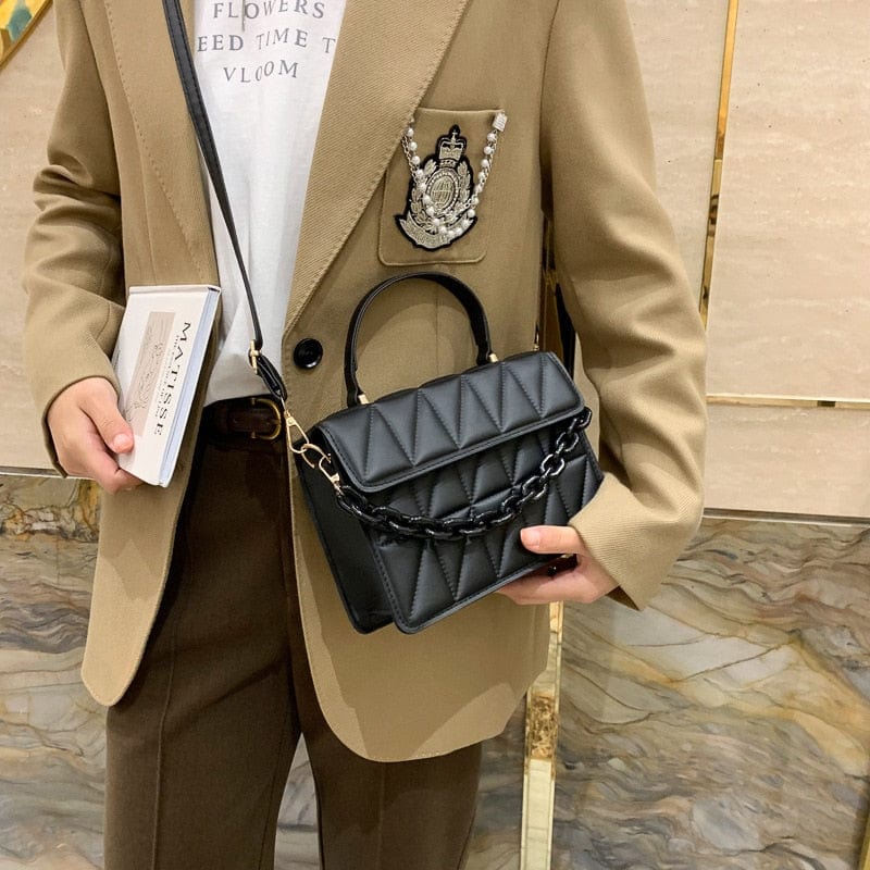 Bolsa Feminina Couro Preta