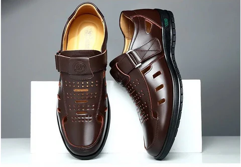 Sandália Masculina em Couro Nobre - Lewis Premium