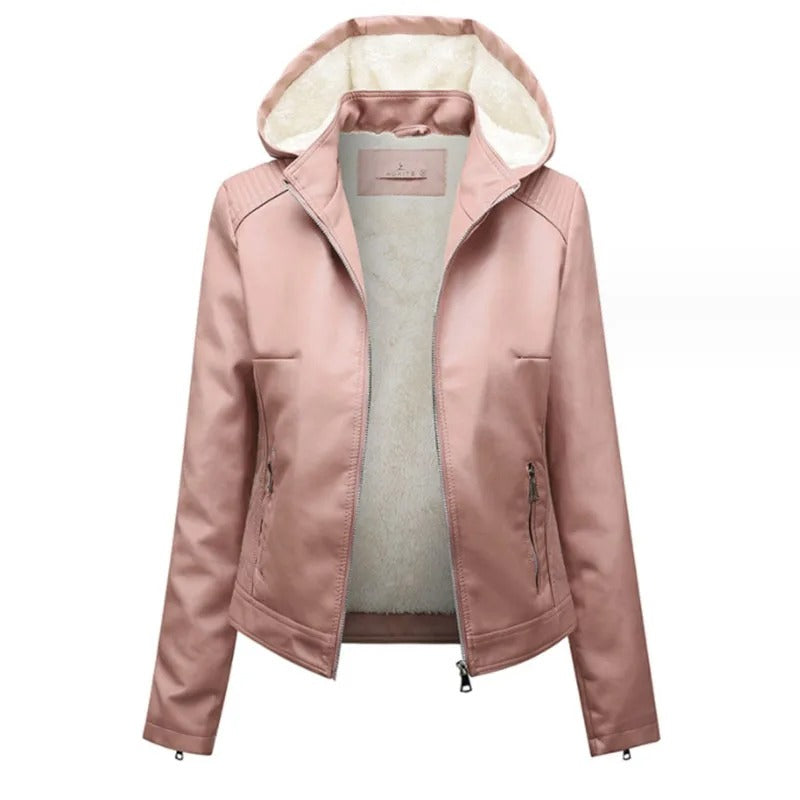Jaqueta De Couro Forrada Feminina