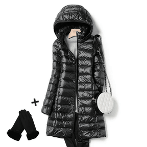Jaqueta Longa Forrada Feminina - Pluma de Ganso