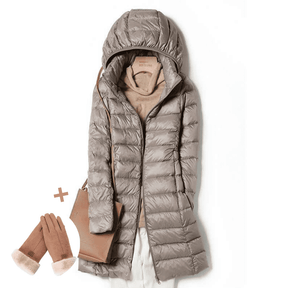Jaqueta Longa Forrada Feminina - Pluma de Ganso