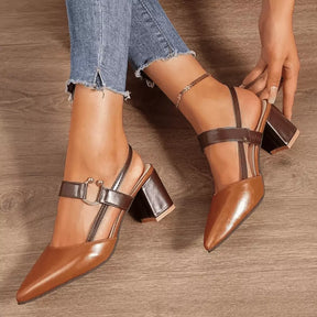 Sapato Scarpin Feminino Salto Bloco