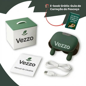 Massageador elétrico Vezzo™ para pescoço e costas com função de aquecimento.