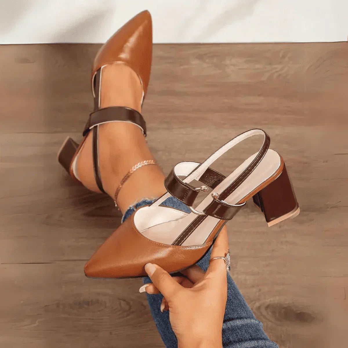 Sapato Scarpin Feminino Salto Bloco