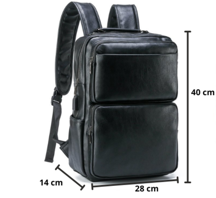 Mochila Masculina em Couro Nobre - Caspian Bag