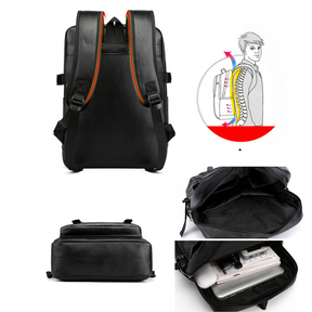 Mochila Couro Masculina Casual