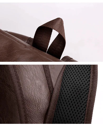 Mochila Masculina em Couro - Hermez Premium