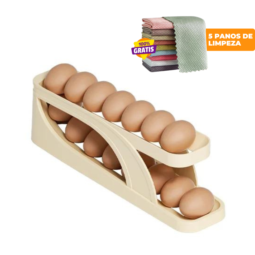 Organizador de Ovos com Rolagem Automática | EggMaster + Brinde