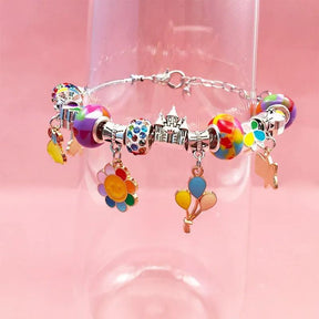 Kit Pulseiras e Berloques Infantil - 66 Peças