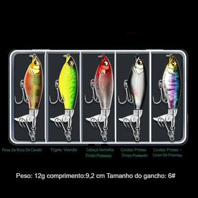 Isca Articial Flutuante com Hélice | Lancamento longo |  5 unidades