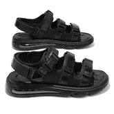 Sandália em Couro Nobre com Amortecedor Traseiro