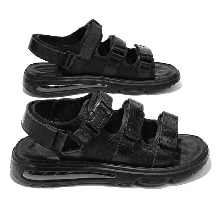 Sandália em Couro Nobre com Amortecedor Traseiro