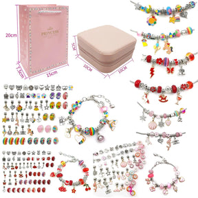 Kit Pulseiras e Berloques Infantil - 66 Peças