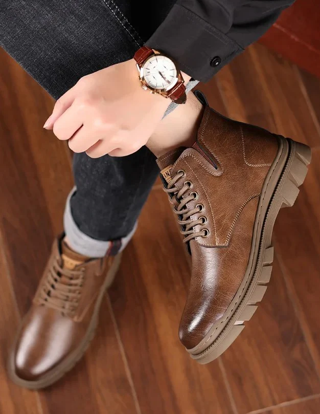 Bota Masculina de Inverno em Couro Nobre - Luiz Armen