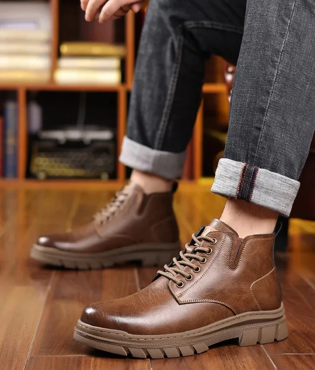 Bota Masculina de Inverno em Couro Nobre - Luiz Armen