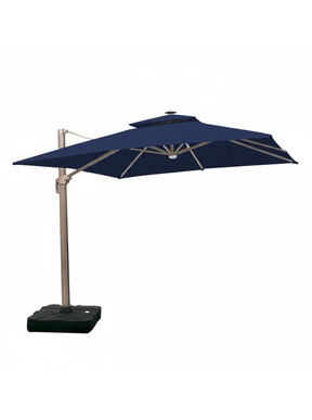 Ombrelone Guarda Sol Gold Led Alumínio C/ Base 130 L