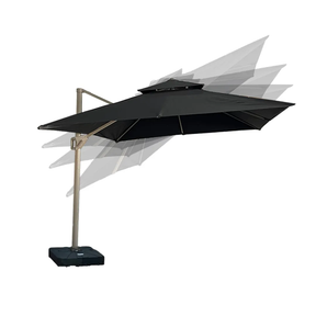 Ombrelone Guarda Sol Gold Led Alumínio C/ Base 130 L