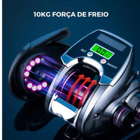 Carretilha Elétrica BEARKING - Drag de 10KG - Display Digital