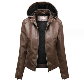 Jaqueta De Couro Forrada Feminina