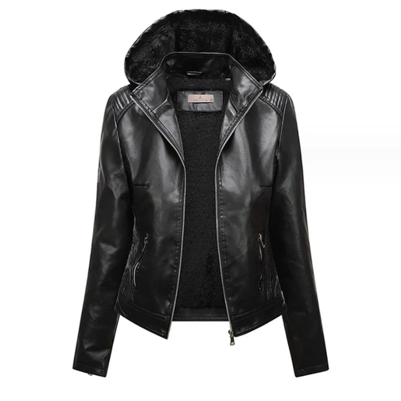 Jaqueta De Couro Forrada Feminina